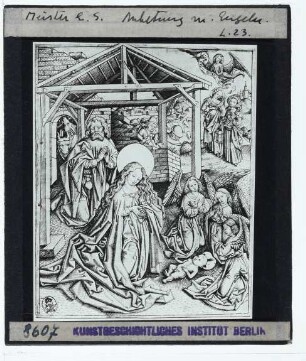 Meister E. S., Geburt Christi (L. 23) (Stich) : Kupferstich