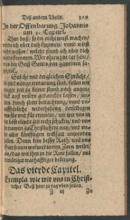 Das vierde Capitel.