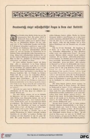 Beantwortung einiger wissenschaftlicher Fragen in Form einer Antikritik