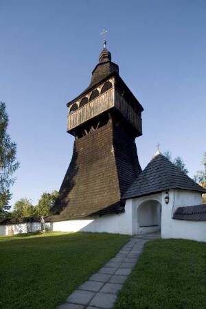 Katholische Kirche Sankt Georg, Glockenturm, Gácsfalu, Slowakei