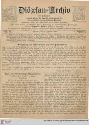 Einladung zum Abonnement auf das Pastoralblatt