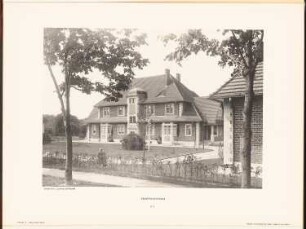 Irrenhaus, Berlin-Buch: Ansicht Beamtenwohnhaus (aus: Neubauten der Stadt Berlin, Bd. VII, 1908)