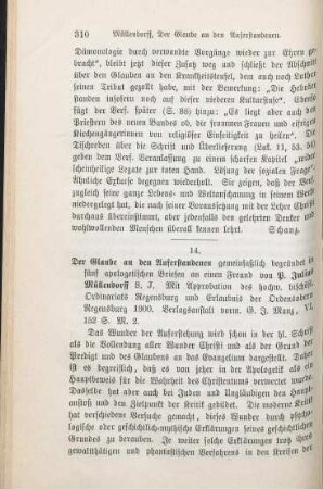 310-311 [Rezension] Müllendorff, Julius, Der Glaube an den Auferstandenen