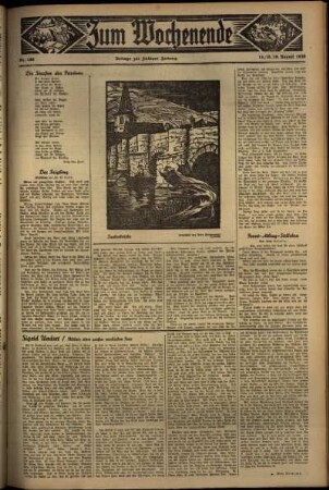 Zweite Ausgabe vom Samstag, den 15. August 1936.