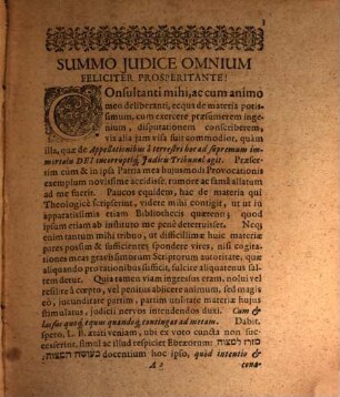De Appellatione ad supremum & incorruptum Iudicem Jesum Christum, Quam vulgo Citationem dicunt in Vallem Josaphat, Discursus Theologicus