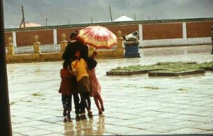 Platzregen in Ulan Bator, Mongolei, 1983