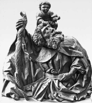 Halle (Saale), Dom, urspr. Dominikaner-Klosterkirche St. Pauli, Chorgestühl, Wange: Christopherus