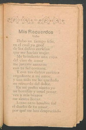 Mis recuerdos : Valse