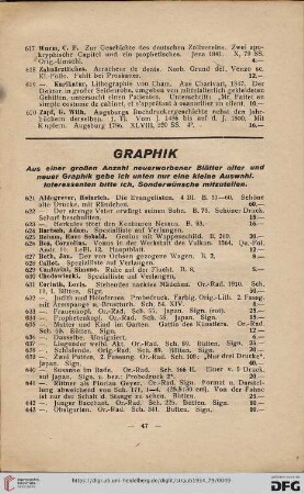Graphik (Nr. 621-735)