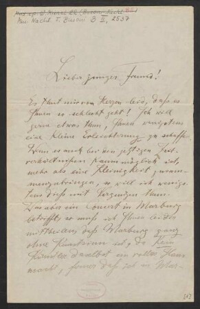 Brief an Ferruccio Busoni, 19.04.1879