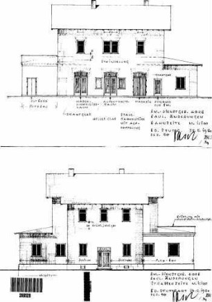 Horb: Nebengebäude BM-Dienstgebäude Straßen und Bahnansicht