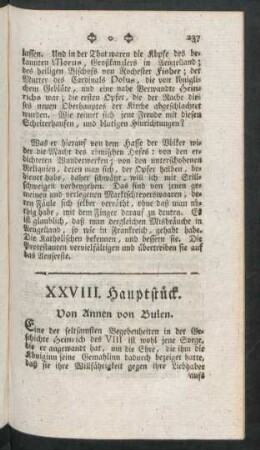 XXVIII. Hauptstück. Von Annen von Bulen