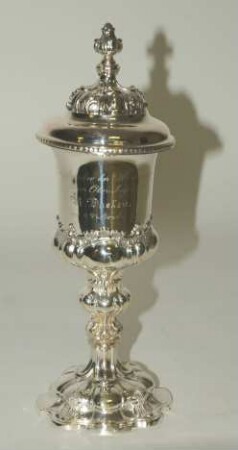 Silberner Deckelpokal für Reiner Daelen, Leiter des Hörder Bergwerks- und Hüttenvereins, Dortmund