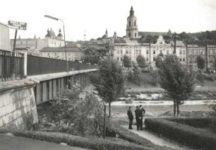 Przemysl. Altstadt über den San von Nordwesten gesehen