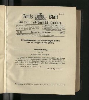 No. 40, 28. Februar 1915