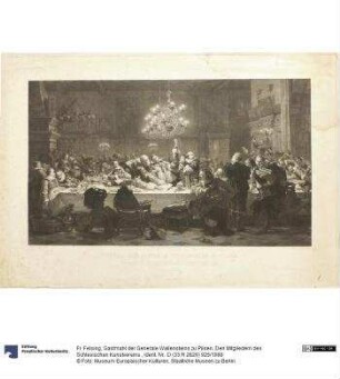 Gastmahl der Generale Wallensteins zu Pilsen. Den Mitgliedern des Schlesischen Kunstvereins.