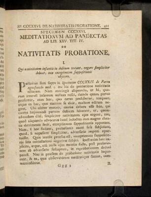 421-428, Sp. 326. De Nativitatis probatione