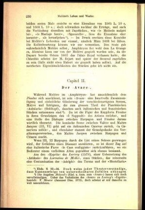 Capitel II. Der "Avare".