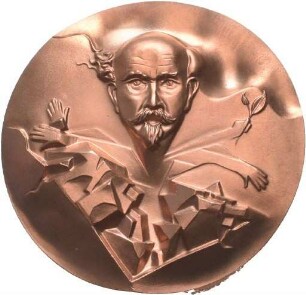 Medaille von Victor Huster auf Philipp Scheidemann und die Ausrufung der Republik