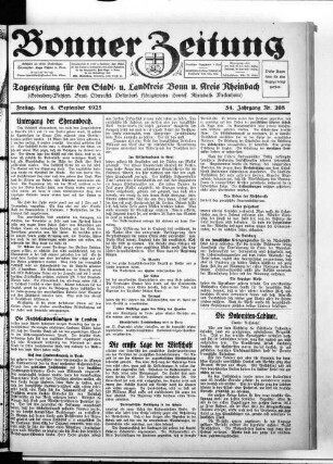 Bonner Zeitung. 1895-1933
