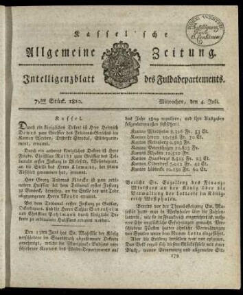 79tes Stueck, Mitwochen, den 4. Juli 1810