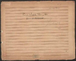 Trios, vl, vlc, pf, E-Dur - BSB Mus.ms. 5779 : Trio für Pianoforte, Violine & Cello.