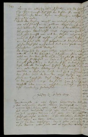 Freytag d 3 July 1739.