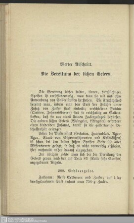 Vierter Abschnitt. Die Bereitung der süßen Gelees