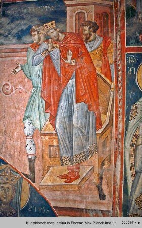 Die Ausmalung der Saalkirche : Der Zyklus des Heiligen Georg : Kaiser Diokletian