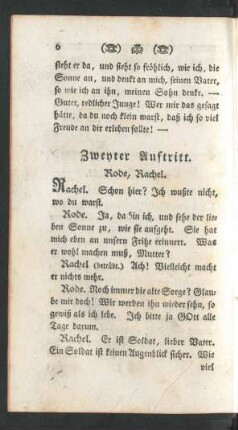 Zweyter Auftritt. Rode, Rachel