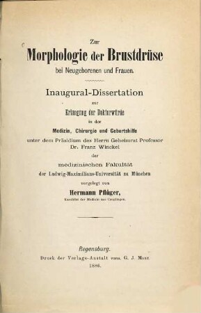 Zur Morphologie der Brustdrüse bei Neugeborenen und Frauen