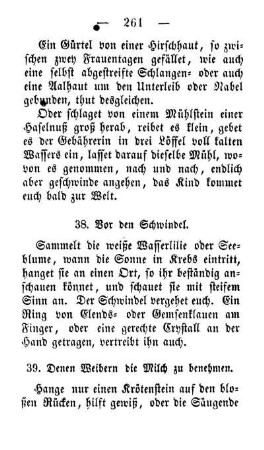 39. Denen Weibern die Milch zu benehmen