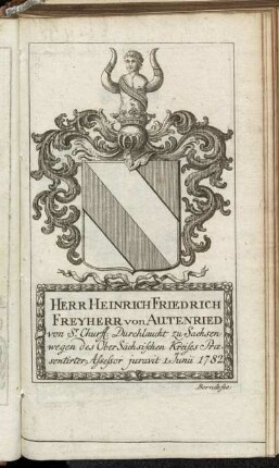 Herr Heinrich Friedrich Freyherr von Autenried[...] - Herr Frantz Dietrich von Ditfurth[...]