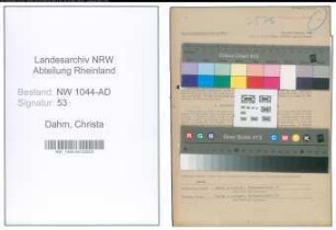 Entnazifizierung Christa Dahm , geb. 22.11.1918 (Stenotypistin)