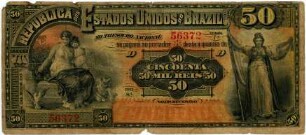 Geldschein, 50.000 Reis, 1893