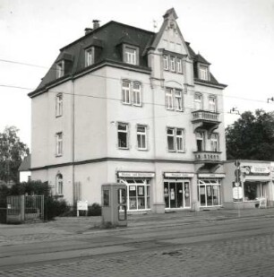 Dresden-Trachau, Großenhainer Straße 180. Wohnhaus mit Laden (um 1900). Straßenansicht