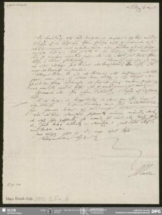 Eigenh. Brief von Johann Friedrich von Cotta an August Wilhelm von Schlegel, Tübingen, 02.08.1807
