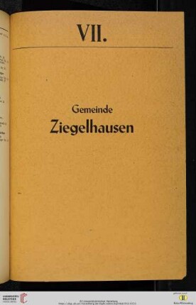 VII. Gemeinde Ziegelhausen