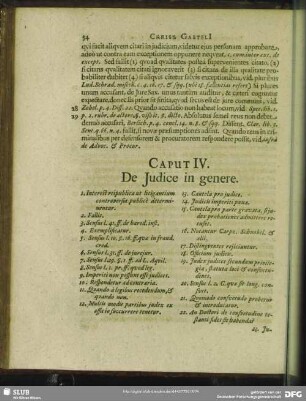 Caput IV. De Iudice in genere