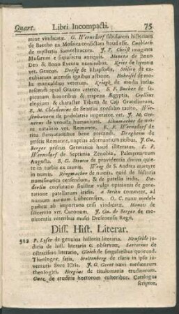 Diss. Hist. Literar.