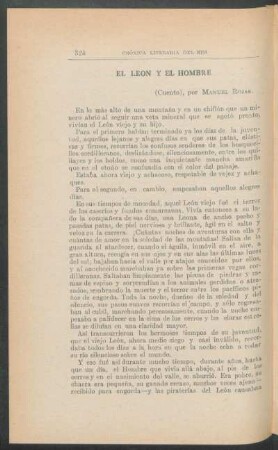 El león y el hombre (cuento)