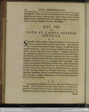 Cap. VIII. De Fatis Et Casibus Adversis Zerneckii