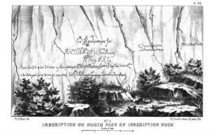 Inscriptions on north face of Inscription Rock