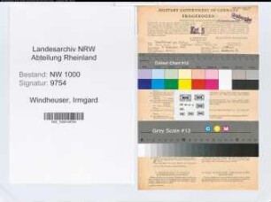 Entnazifizierung Irmgard Windheuser, geb. 07.11.1920 (Verw.Angestellte)