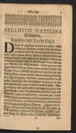 Sallustii Catilina Erläutert.