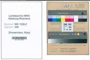 Entnazifizierung Rosa Zimmermann , geb. 04.03.1905 ()
