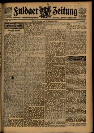 Zweite Ausgabe vom Samstag, den 19. November 1904.