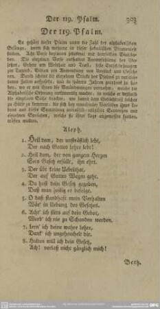 Der 119. Psalm
