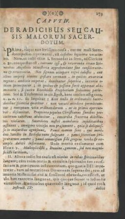 Capvt IV. De Radicibus Seu Causis Malorum Sacerdotum.