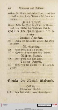 Schüler der Königl. Akademie